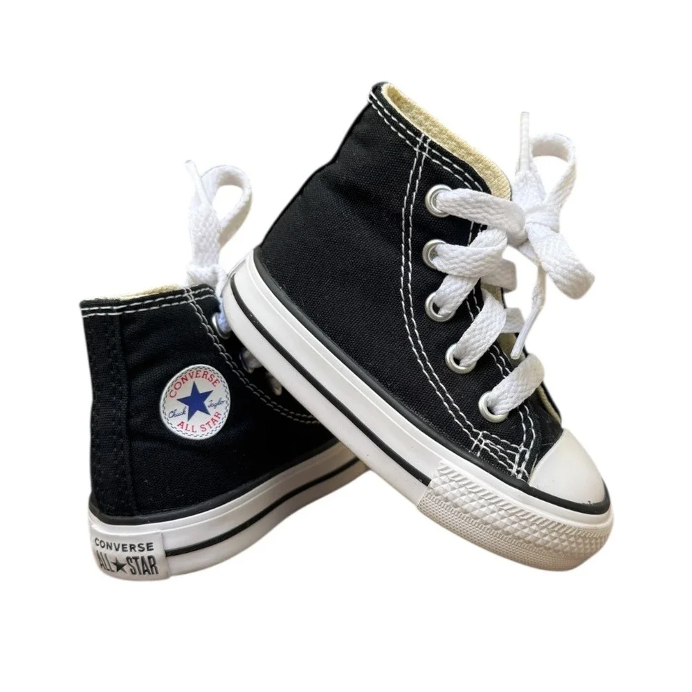 Converse Chuck Taylor All Star High Top Black‎ White Infant Size 3